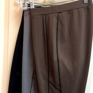 Bundle/3 Narrow Ankle, Stretch Waist, Pull on Pants - Black, Brown & Grey